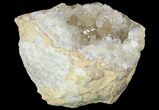 Fluorescent Calcite Geode Half - Morocco #89687-1